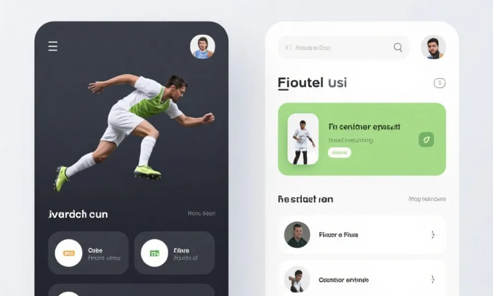 体育应用界面示意